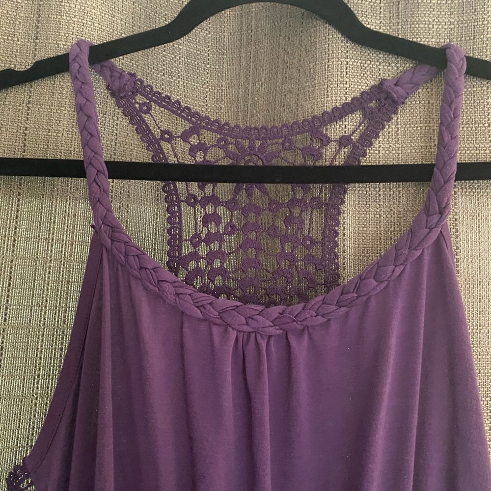 Asymmetrical Purple Dress Made by Hots-Wing Size Large - Picture 3 of 5